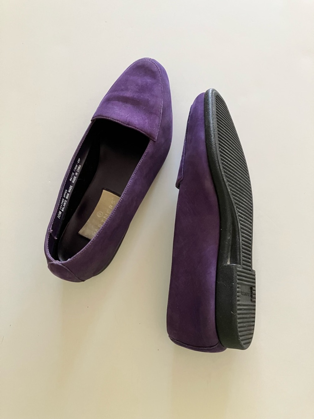 Partners Purple Leather Upper Flat Size 10M